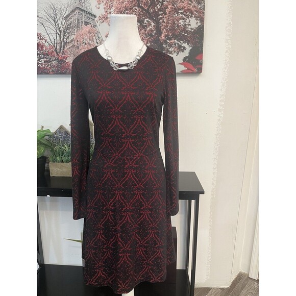 Kensie Women’s Pullover Dress Size S Long Sleeve Knee Length Round Neck - Picture 2 of 14